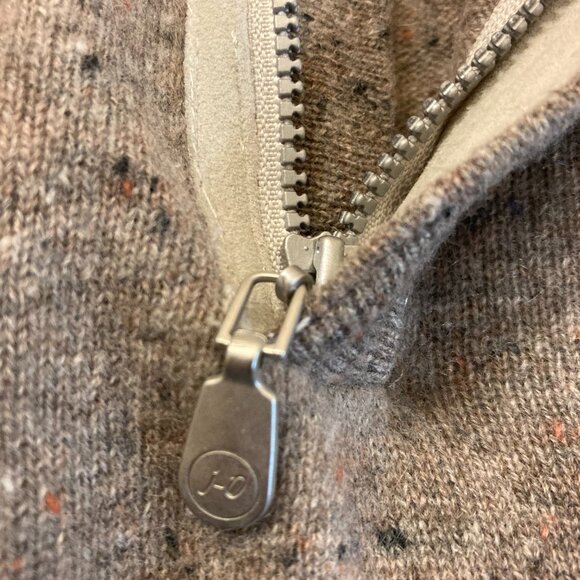 Johnnie-O  Heathered Oat Cashmere Quarter-Zip Sweater , size XL– New / Curated - Picture 11 of 13